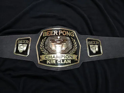 Customized Beer Pong Championship Belt