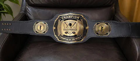 Golf Champion Shield Championship Belt