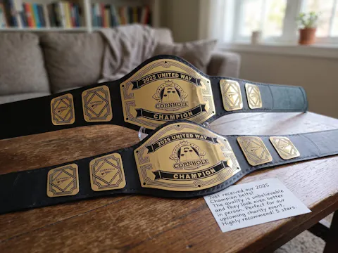 Cornhole Victory Championship Belt