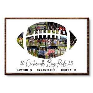 Football Photo Collage Senior - Personalized Poster, Gift For Football Lover