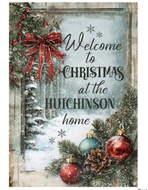 Welcome To Christmas At My Home - Personalized Poster, Gift For Family, Family Name Christmas