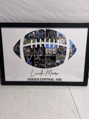 Football Photo Collage Senior - Personalized Poster, Gift For Football Lover