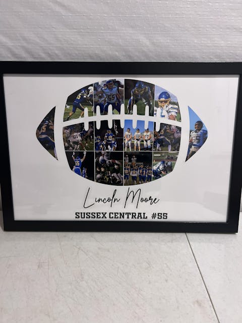 Football Photo Collage Senior - Personalized Poster, Gift For Football Lover