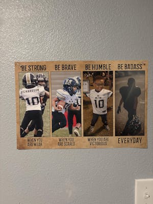 Be Strong, Be Brave, Be Humble, Be Badass - Personalized Poster, Gift For Football Player, Football Lover Home Decor