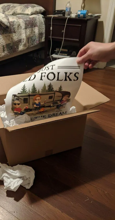 Living the Dream One Kid’s Inheritance At A Time - Personalized Decal, Funny Camping Gift For Old Parents, Grandparents