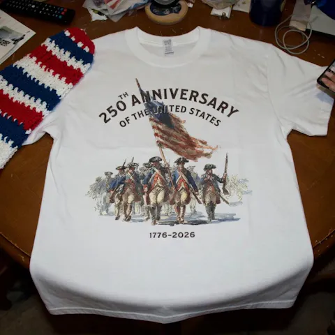 Born In Revolution, United In Freedom - Personalized T-shirt, USA 250th Anniversary Gift, Revolutionary War Soldiers Shirt