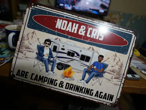 Warning We Purchased The Drink Package - Personalized Metal Sign, Gift For Camping Lover