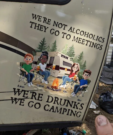 Living the Dream One Kid’s Inheritance At A Time - Personalized Decal, Funny Camping Gift For Old Parents, Grandparents