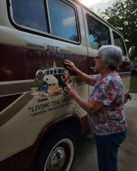 Living the Dream One Kid’s Inheritance At A Time - Personalized Decal, Funny Camping Gift For Old Parents, Grandparents