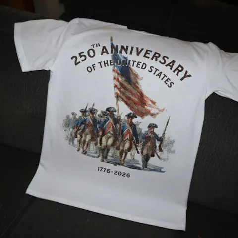 Born In Revolution, United In Freedom - Personalized T-shirt, USA 250th Anniversary Gift, Revolutionary War Soldiers Shirt