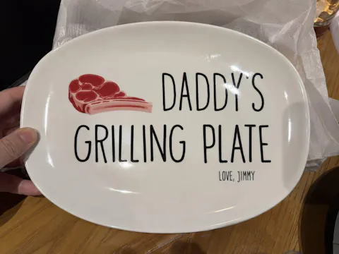 Daddy's Grilling Plate - Personalized Platter, Happy Father's Day Gift, BBQ Lover Gift For Dad,Grill Master Daddy Birthday Gifts