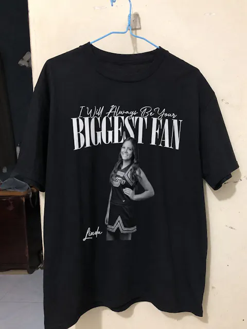 I'll Always Be Your Biggest Fan Custom Your Photo - Personalized T-Shirt, Gift For Baseball Lovers, Retro Bootleg Shirt For Baseball Lover