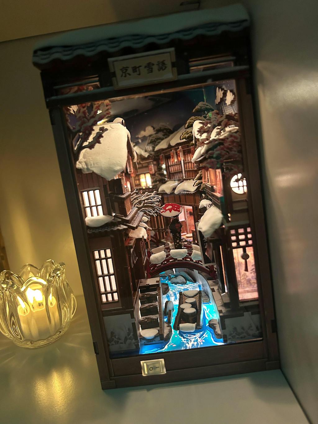 CUTEBEE DIY Book Nook Kit | Kyoto Snow Whisper