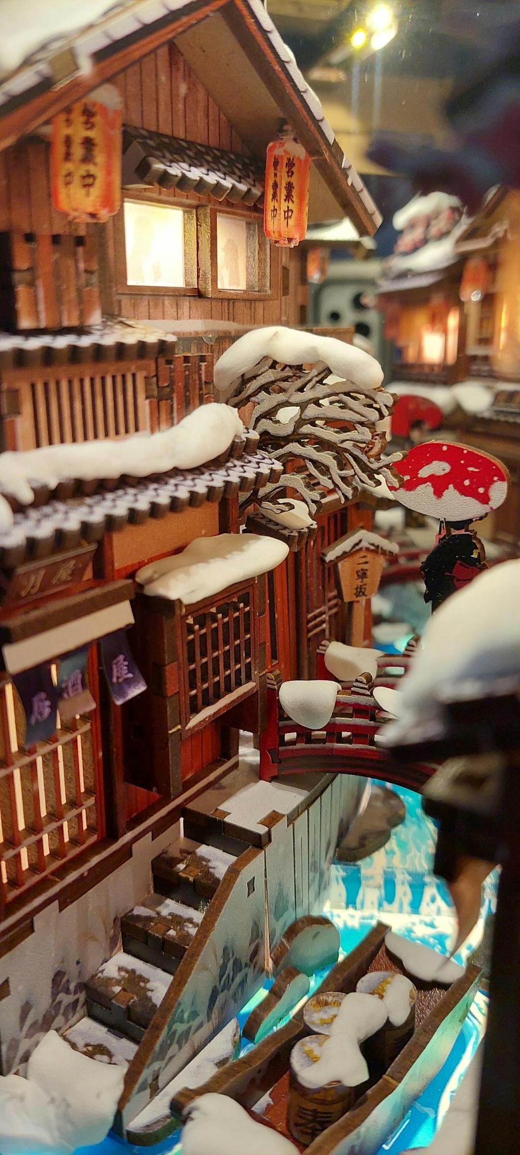 CUTEBEE DIY Book Nook Kit | Kyoto Snow Whisper