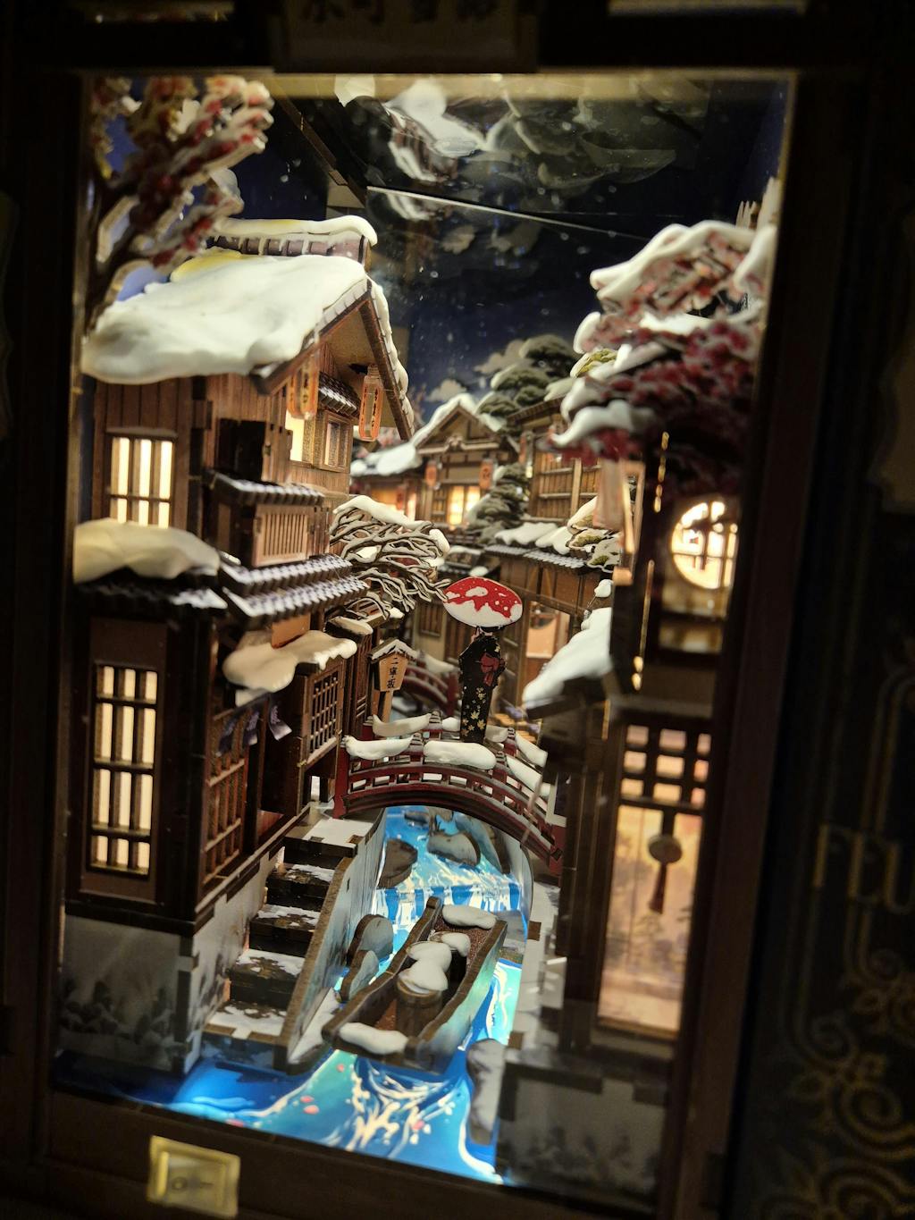 CUTEBEE DIY Book Nook Kit | Kyoto Snow Whisper