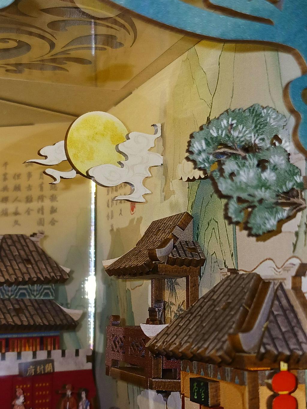 CUTEBEE DIY Wooden Book Nook Kit Bookshelf Inserts (Su Dongpo's Life)