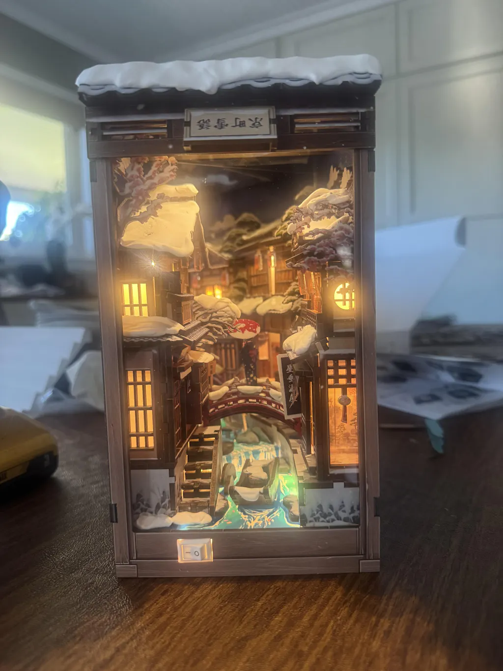 CUTEBEE DIY Book Nook Kit | Kyoto Snow Whisper