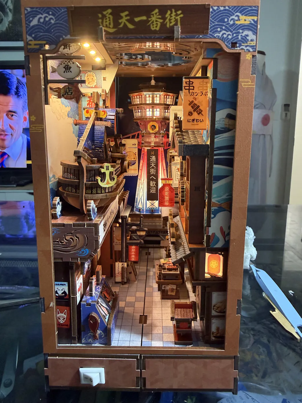 CUTEBEE DIY Book Nook Kit | Tsutenkaku Ichiban Street