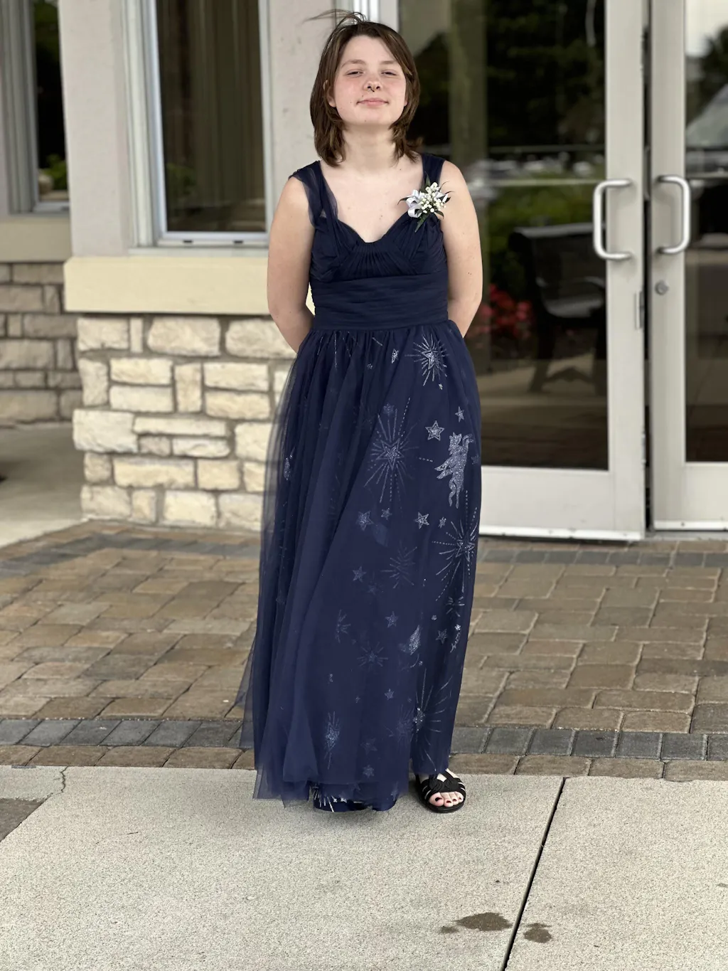 Black Satin Off Shoulder Sweetheart Long Prom Dress, Black Satin A-line Evening Dress main image 1