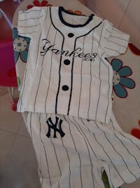 White Stripes Yankees Clothing Set Baby Boy
