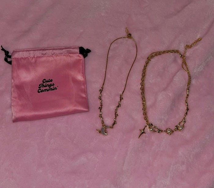 18K Real Gold Plated Pearl Star Necklace