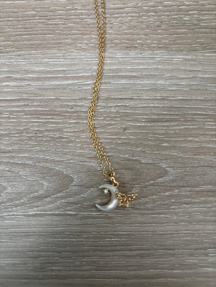 18K Real Gold Plated Shell Moon Butterfly Necklace