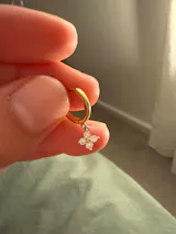 18K Gold Vermeil Starlight Petal Hoop Earrings