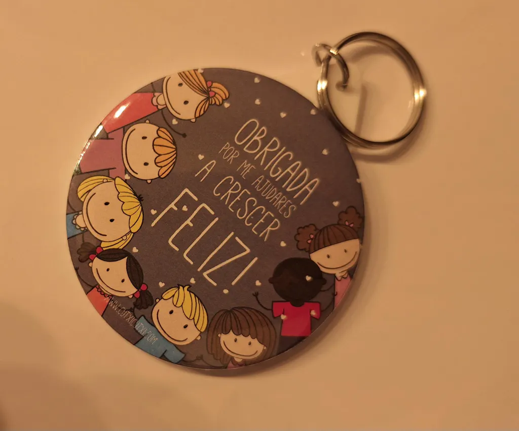 Crachá, Iman ou Porta Chaves de Agradecimento personalizado com Nome