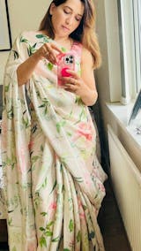 Morning Dew - Satin Saree