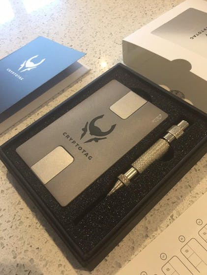 Seed Phrase CRYPTOTAG Zeus Expansion Kit - Titanium Recovery Seed Storage  For 24-Word Crypto Wallets Seed Phrase Storage