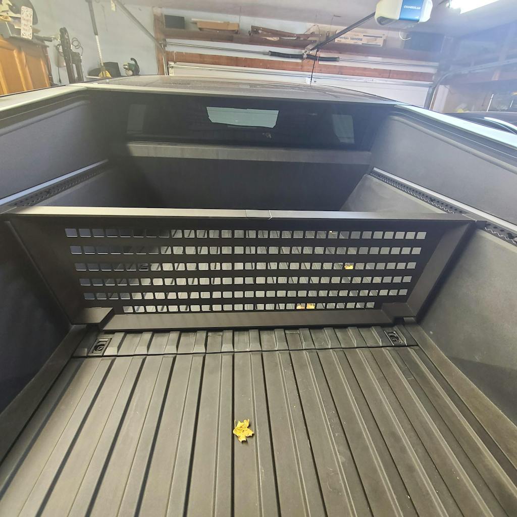 Adjustable Vault Cargo Divider Compatible with Bed Mat For  Cybertruck