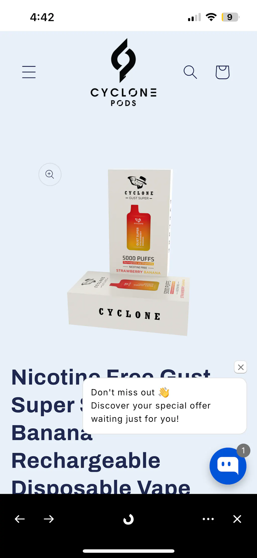 Nicotine Free Disposable Gust Super Mango Cyclone Pods Nicotine Free Disposable Gust Super Mango Cyclone Pods