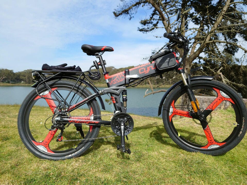 Cyrusher XF770 electric mountain bike, ebike, folding electric
