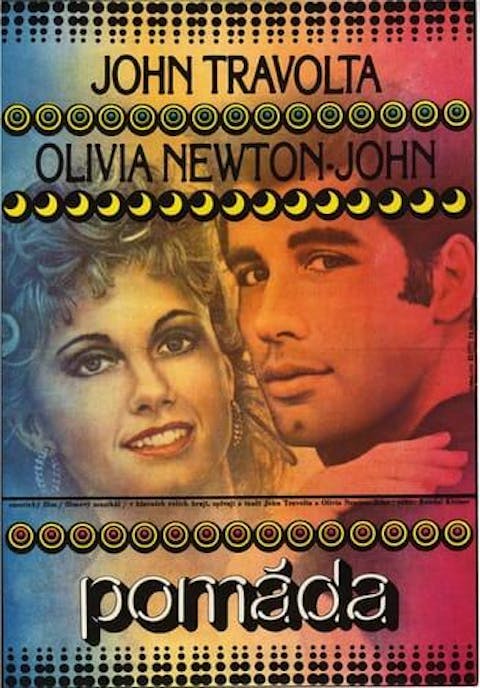 GREASE - Czech Movie Poster - Large