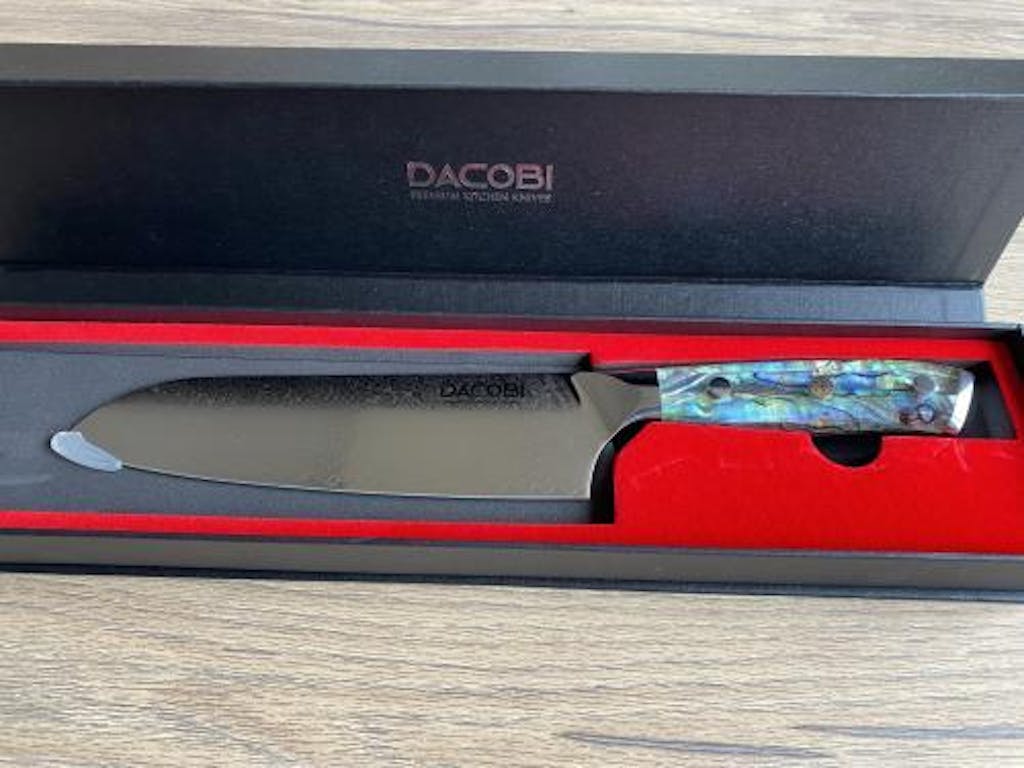 C23 Кухненски Нож Сантоку, 18 cm, Дамаска Стомана