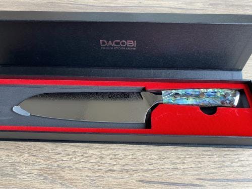 C23 Кухненски Нож Сантоку, 18 cm, Дамаска Стомана