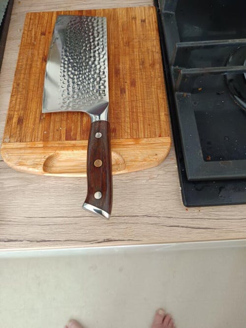 Profesionální sekáček C38, Damašková ocel, 18 cm