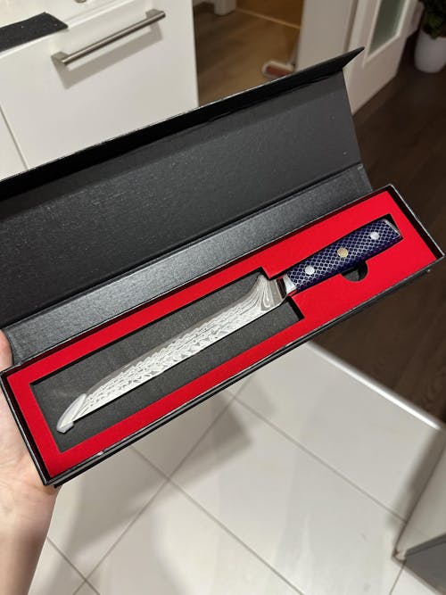 Filetovací nůž C16, Damašková ocel, 17 cm