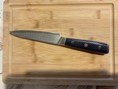 Konhyai kés, 13cm, damaszkuszi acél C17