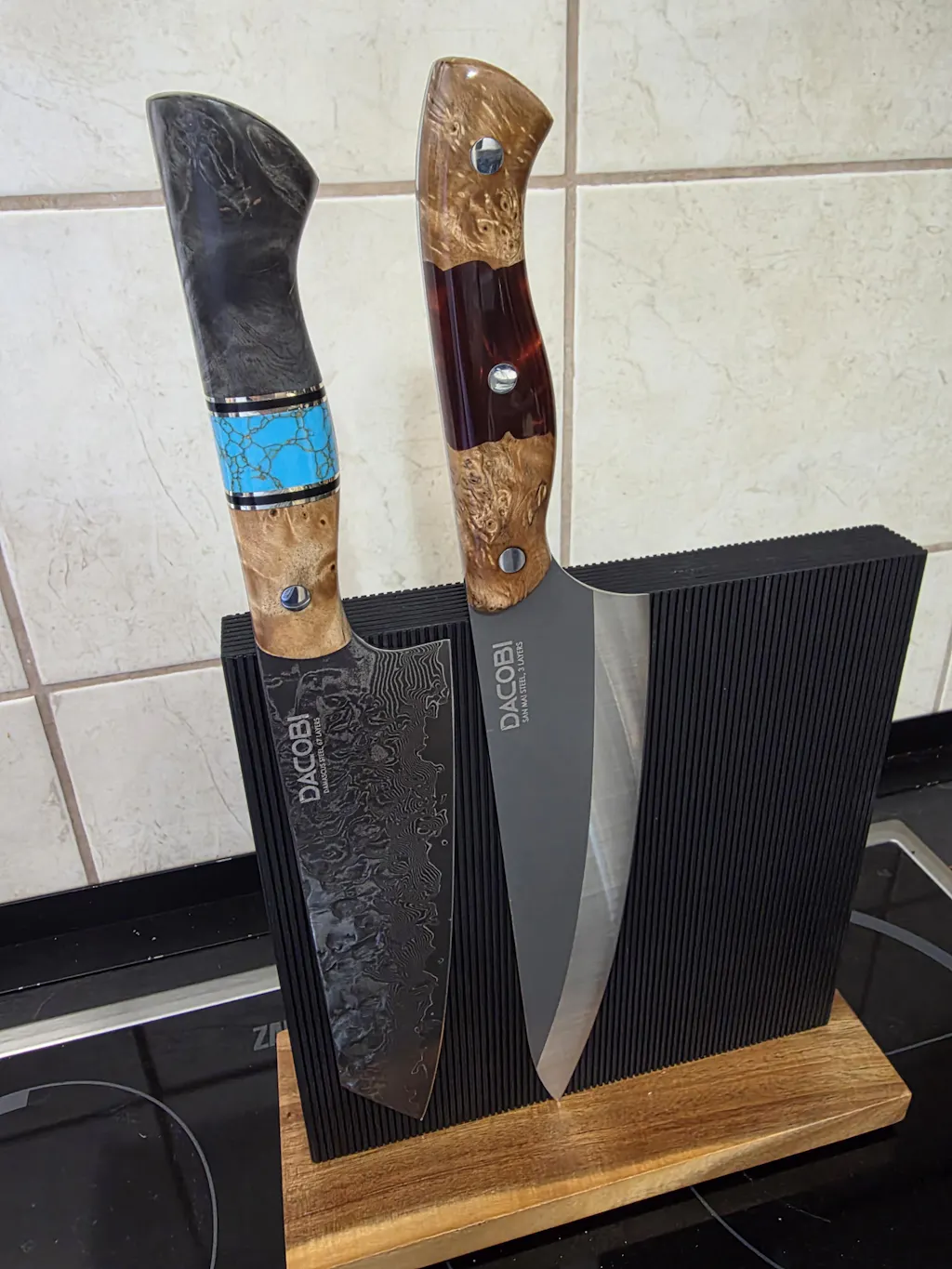 Professzionális Kiritsuke kés, 20.6 cm, damaszkuszi acél C68