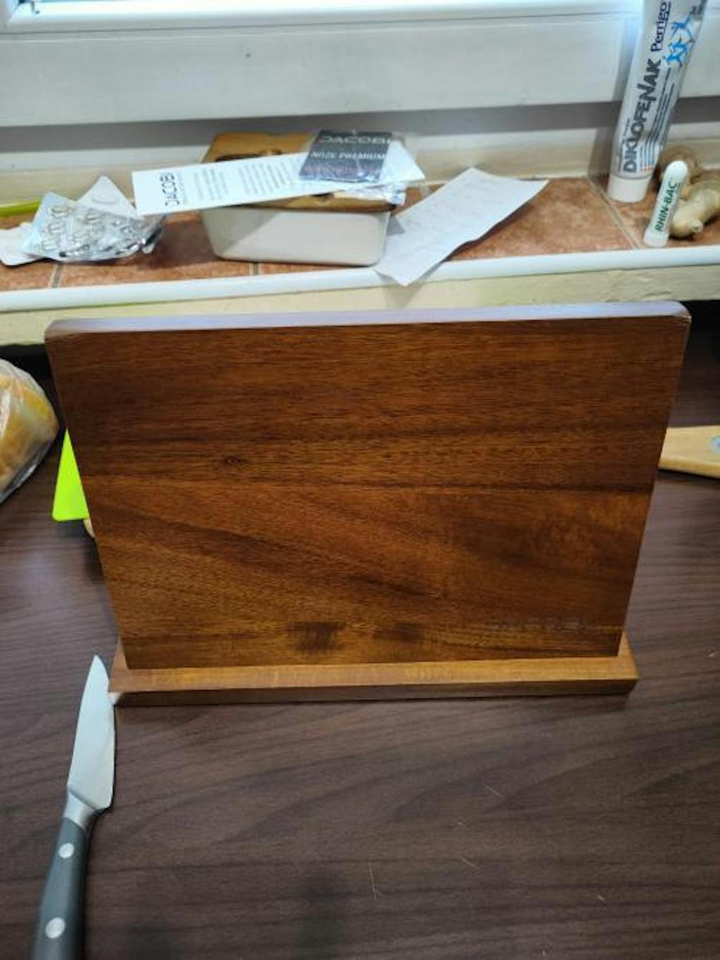 Drewniany uchwyt na noże - magnetyczny