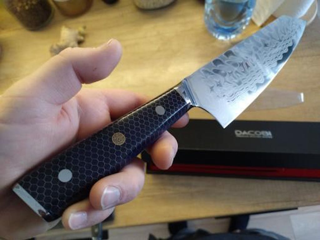 Nóż Kiritsuke C14, stal damasceńska, 21 cm