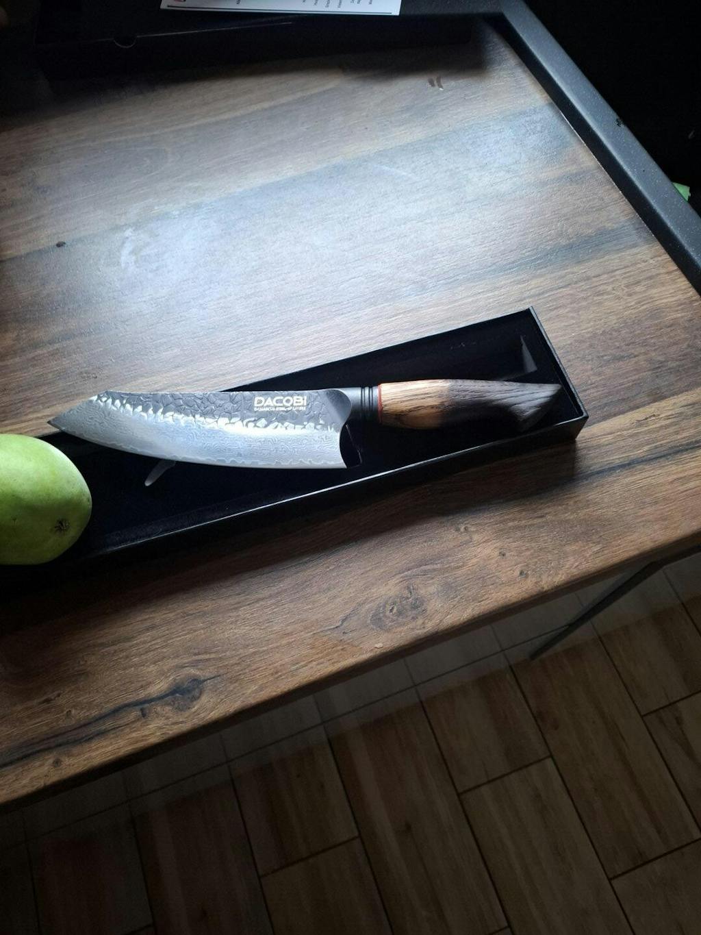 Nóż Santoku C62, stal damasceńska, 19 cm