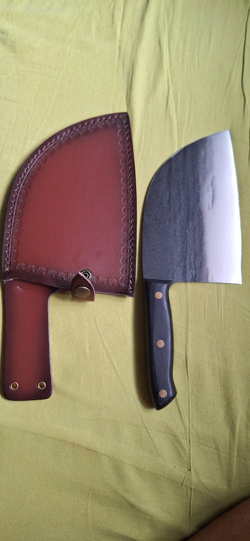 Negoiu - Cuțit Forjat, mâner ergonomic din pakka, teacă, 17 cm