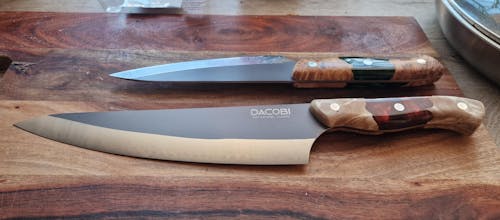 Cuțit universal de bucătărie, mâner arțar și rășină colorată, 14.5 cm (C46)