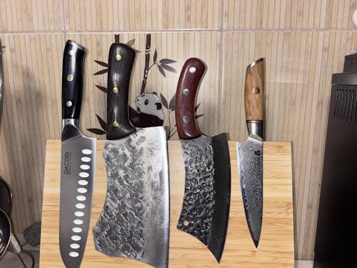 Cuțit Santoku, oțel german, mâner lemn pakka, 18 cm, (C7)