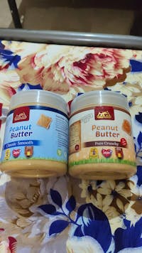 Pure Crunchy Peanut Butter 500g + Pure Creamy Peanut Butter 500g = 1KG total, with no added sugar or salt