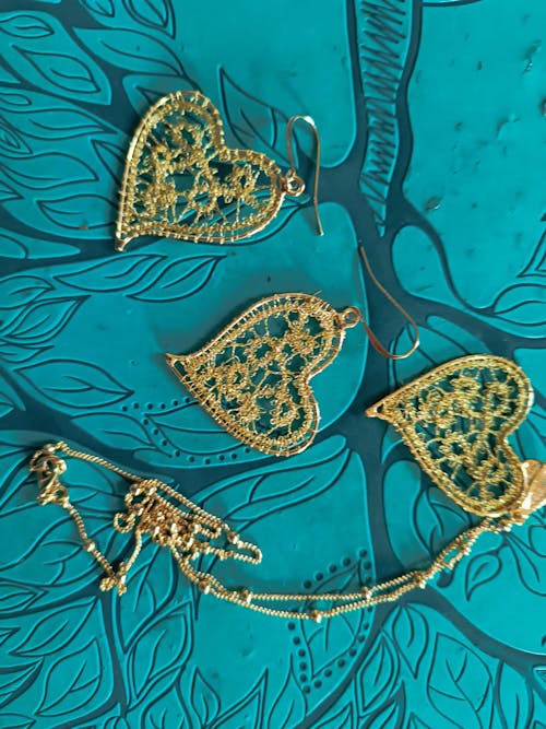 Complete Kit Set Heart Jewelry Bobbin Lace