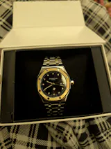 Audemars Piguet Royal Oak Gold Black Dial Stainless Steel Watch
