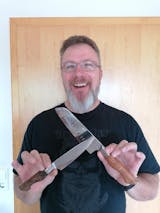 Damast Santoku Bergahorn